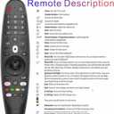for LG TV Remote Control Replacement, for All lg Universal Remote Control para tv 2025-2015, Infared remoto, No Voice or Pointer (Not Original, Not OEM)