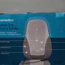 Homedics Shiatsu + Kneading & Vibration Massage Cushion with Heat, Deep Kneading, Handheld Remote, Lumbar Vibration Waves, 3 Massage Zones, Upper, Lower, Full Back, Fits Most Chairs, Premium Fabric