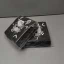 2 x 100Pcs Halloween Paper Napkin Skull Rose Crow Disposable Luncheon Napkin Double-Sided White Black Dinner Napkin for Home Party Table Decor