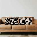 KEUSPI Black and Beige Modern Abstract Neutral Art Throw Pillow Cover, Abstarct Art Throw Pillow Case 1616 Inch Set of 4,Home Living Room Decor,Women Gifts(Beige) (16" x 16" (Pack of 2))