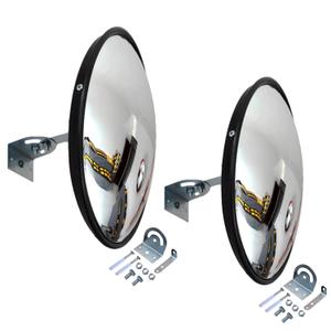 18" Convex Mirror, 2 Pack Security Mirror for Garage, Warehouse, Blind Spot, Office and Traffic Security, Safety Mirrors Indoor Outdoor, 18" Diameter *2