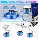 Drone for Kids Flying Toys,2025 Upgrade LED Fidget Spinner, Hand Operated Fidget Flying Spinner Toy for Indoor Outdoor,Christmas Birthday Gifts for 6 7 8 9 + Year Old Boys Girls(Blue,ABS)