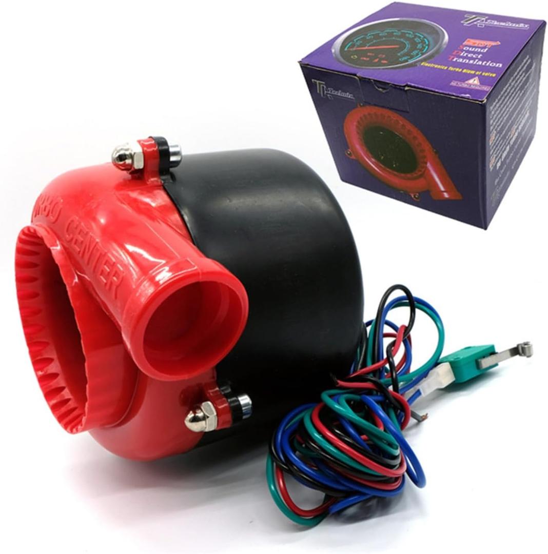 Car Turbo Whistle, Exhaust Muffler, Universal Turbo Whistle, Turbo Sound Exhaust Muffler Pipe Whistle Car Roar Make (Red Black)
