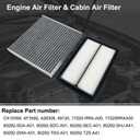 17220-RRA-A00 Engine Air Filter and 80292-SDA-A01 Cabin Air Filter Set Fit For 2006-2011 Civic 2.0L, 2007-2011 Acura CSX 2.0L