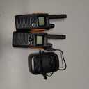 Cobra RX680 Walkie Talkies (2-Pack) - Rugged & Splashproof Two Way Radios Long Range, IP54 Water Resistant Design, 60 Pre-Programmed Channels, Weather Alerts, Included Charging Dock (Black/Orange)