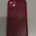 NITITOP Compatible with iPhone 15 Case Cute Stylish Leopard Print Design for Women Girls Men Artistic Soft TPU Shockproof Protective Full Camera Protection Cover - Wine Red