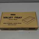 Demigo Acacia Wood Valet Tray & Catchall - 12.2x6 Inch Organizer for Nightstand, Entryway, Dresser - Holds Keys, Wallet, Phone, Jewelry (Brown)