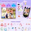 Kids Smart Phone for Girls Gifts - Toddler Christmas Birthday Gift for Age 3 4 5 6 Year Old, Kids Cell Phone Toy with Touchscreen, Dual Cameras, Learning, Kid Mp3 Player, Games with 32 GB Card