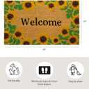 Storm Stopper Doormat Welcome Sunflowers All Weather Heavy Duty Mat 100% Natural Coir Face Non-Slip Outdoor Home Dcor Absorbent, Fade Resistant & Pet Friendly 18 x 28