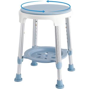 Shower Chair Stool for Inside Shower, Small Corner Plastic Stool for Shower 300 Lb,360 Swivel Bath Shower Seat for Seniors Adults Sitting, Adjustable Bathtub Stool with Storage Tray