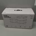 5-Pack Borosilicate Glass Containers with Tempered Lids, 35.2oz/4.4 Cup Airtight Meal Prep Set, Microwave/Freezer Safe (Pink)