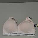 Tommy Hilfiger Womens Light Lift Classic Cotton Bralette Bra (Medium, Round Tie Dye Pink Dogwood)