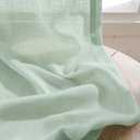 BGment 40 Inch Length Sage Green Linen Curtains for Short Window - Rod Pocket Light Filtering Drapes Natural Textured for Cafe Bedroom Decorative Lightweight Rustic, 2 Panels Set, 42 X 40 Inch