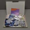 HOUSE OF PARTY Space Balloon Arch Kit - Metallic Blue, Pearl Navy, Silver and Galaxy Astronaut Balloons. Silver Holographic Fringe Curtains for Space Birthday Party Decorations