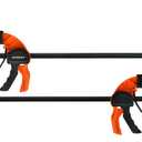 Quick Release Ratchet Bar Clamps for Woodworking (2 Pieces Set 18'') - Light Duty Adjustable One-Handed Clamp for Woodworking & Furniture Manufacturing & Assembly