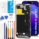 TFT for iPhone 14 Pro LCD [120Hz Promotion & Proximity Sensor Cable] Screen Replacement Display Touch Digitizer Assembly Similar Notch A2890 A2650 A2889 A2892 A2891 with Repair Tools