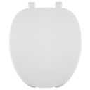 Centoco Round Toilet Seat, Residential or Light Weight Commercial, Open Front with Cover, Plastic, Made in the USA, DSAMAZ22-001, White