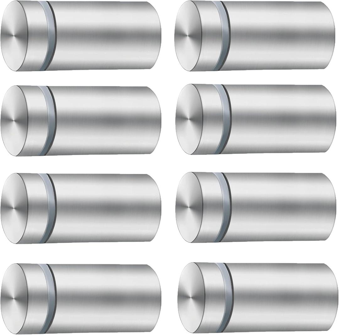 MTRSOCHO Standoff Screws for Acrylic 1x2 Inches Stainless Steel Sign Standoff Wall Mounts for Hanging Acrylic Picture Frame, 8 Pack