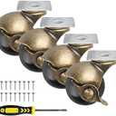 2" Ball Caster Wheels, casters Set of 4 Brass Vintage Antique casters ，with Swivel top Plate for Chairs, Cabinets, Wheels for furniture4（casters Set of 4 Heavy Duty）