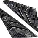 Blazeray for Hyundai Sonata 2015 2016 2017 2018 2019 Racing Style Rear Side Window Louvers Air Vent Scoop Shades Panel Cover Auto Exterior Decoration Trim Accessories 2PCS(Carbon Fiber)
