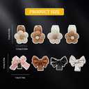 2 x 2PCS Car Hooks for Purses and Bags, Cute Bow Car Seat Headrest Hook, Car Accessories Multipurpose Back Seat Hanger Storage Organize Universal for Vehicles (2PCS-White Bowknot)