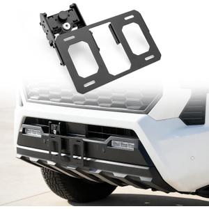 TRUMGETA No Drill Front License Plate Holder Fit for 2024 2025 2026 Toyota Tacoma, Aluminium Lockable Front License Plate Bracket Mounting Kit with Anti Theft Features, Quick-Release Design