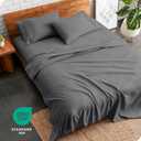 Bare Home King Sheet Set - 1800 Ultra-Soft Microfiber King Bed Sheets - Double Brushed - Deep Pockets - Easy Fit - 4 Piece Set - Bedding Sheets & Pillowcases (King, Grey)