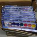 72 Pack Watercolor Paint Set, Washable Watercolor Paint Bulk for Kids, Water Color Paint with Paint Brushes, Ideal Gifts for Party Favors, School Supplies & Classroom Prizes, Art Activities, 8 Colors