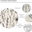 Omifly Small Stall Rv Beige Floral Shower Curtain 36Wx72H Inch Vintage Farmhouse Flower Shower Curtains for Bathroom Wildflower Boho Camper with 12 Plastic Hooks Fabric Waterproof Accessories