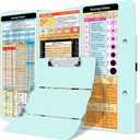 Nursing Clipboard Foldable Clipboard Medical: Edition Cheat Sheets Aluminum 3 Layers Foldable Clipboards Nursing Pocket Size Profile Clip Nurse Clipboards Notepad for Nurses Students and Doctors