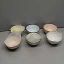 Ceramic Cereal Bowl Set of 6 - Porcelain Soup Bowls with Candy Hue - 6.25 Inch Ideal for Salad, Oatmeal, Ramen, Noodle - Microwave and Dishwasher Safe - 23 OZ