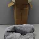 KSIIA Orthopedic Dog Bed Dog Crate Bed Waterproof for Large Dogs Deluxe Plush Washable Pet Mat with Egg Crate Foam & Removable Cover, 35 x 22 Inch, Gray (Light Grey)