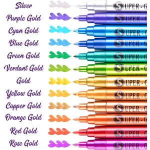 LIGHTWISH Metallic Markers 12 Colors 