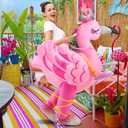KOOY Inflatable Flamingo Costume Adult, Inflatable Costumes Women, Pink Flamingo Funny Suit Blow Up Costume for Adults, Halloween Costumes Summer Hawaiian Luau Flamingo Themed Party