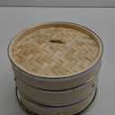 Bamboo Steamer Basket Set Chinese Cuisine 10-inch 2 Tiers Vegetable Steaming Basket for Cooking with Chopsticks, Sauce Dishes, and Reusable Liners - Dumpling Steamer Baskets