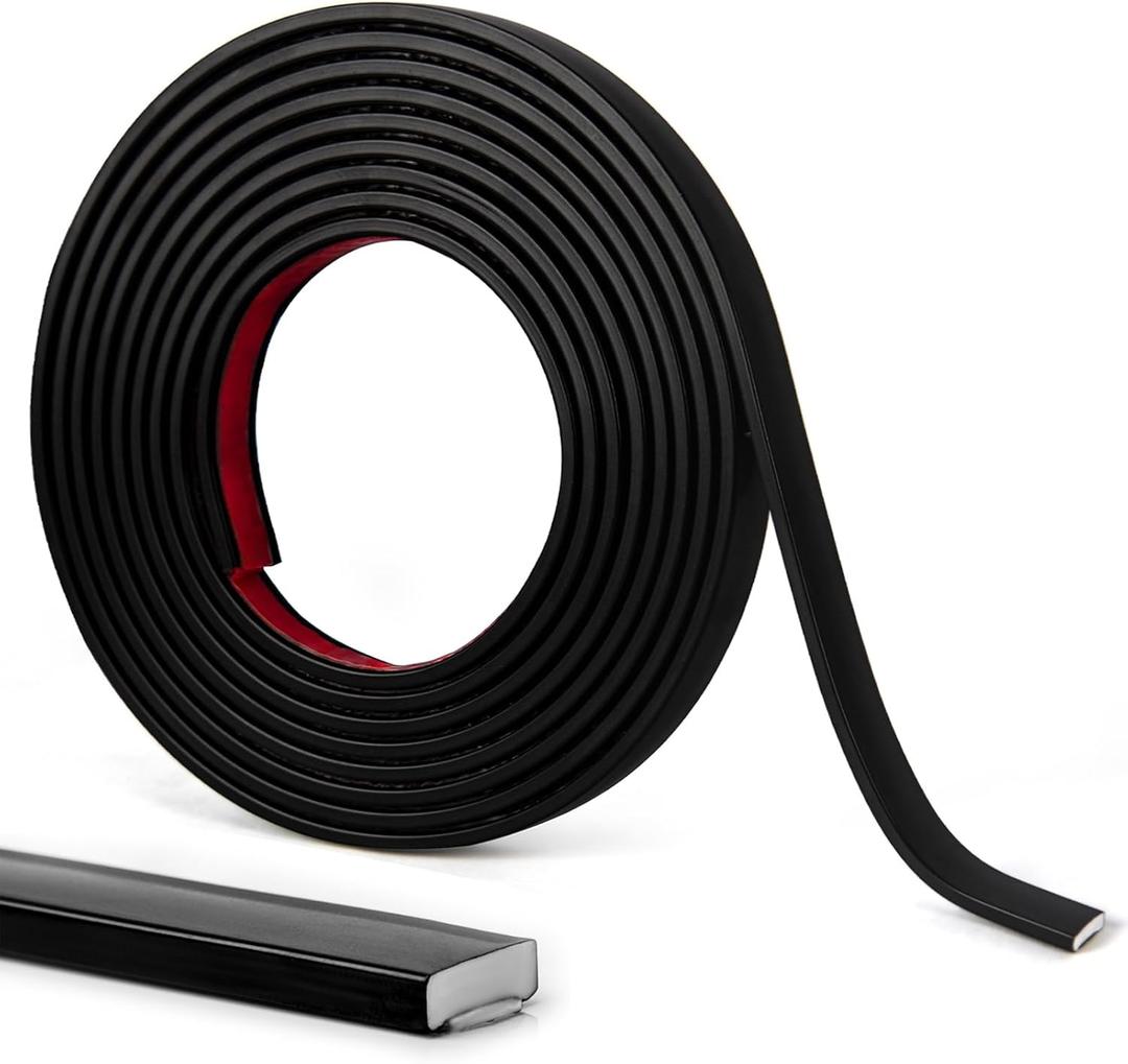 LONGKING 10 ft Peel and Stick Trim, Molding Trim for Walls, Edges, Borders, Backsplash Tile Edge, Flexible and Self Adhesive Trim, Black