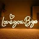 Love You Bye Neon Sign Above Door Led Light Neon Signs For Wall Decor Warm White Entryway Hallway Neon Light Graduation Bedroom Home Wedding Party Bar Modern Decoration Birthday Gift