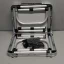 Anbte Folding Camping Table, Aluminum 24" x 16" Adjustable Height Small Folding Table with Carrying Handle, Lightweight, Portable Camping Table Waterproof for Outdoor Indoor Picnic Beach BBQ (Black)