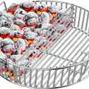 onlyfire Stainless Steel Charcoal Ash Basket Fits X-Large Big Green Egg Ceramic Grills, Charcoal Basket Big Green Egg Accessories