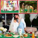 54 Inch x 200 Feet Green Plastic Tablecloth Roll Cut to Size Disposable Table Cover with Cutter Box Plastic Table Cloth for Party, Wedding, Birthday