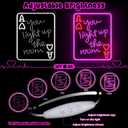 Huquary Valentine's Day Ace of Hearts Neon Sign Hot Pink Red Bachelorette Casino Poker LED Window Light You Light up The Room Sign USB Powered Adjustable for Galentine Wedding Bedroom Wall Decor