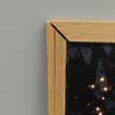 JLTULT Framed Enchanted Forest Firefly Canvas Wall Art, Dark Twilight Landscape Wall Decor, Rustic Botanical Nature Tree Art Prints for Bedroom Living Room Office Decoration 16x24 inch Easy to Hang