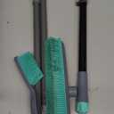 Conliwell Rubber Broom Carpet Rake for Pet Hair, Fur Remover Broom with Squeegee, Portable Detailing Lint Remover Brush (Iron Handle)