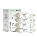 The Honest Company Clean Conscious Multi-Use Wipes | Hypoallergenic + Unscented for Sensitive Skin | Over 99% Water, Compostable, Plant Based, Baby Wipes | Geo Mood, 288 Count (72 Count (Pack of 4))