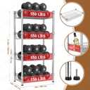 4 Tier Basket Shelf Wire Shelving Unit Adjustable Metal Storage Rack Storage Shelving Standing Shelf Units Heavy Duty Organizer for Pantry Kitchen Bathroom Closet Laundry Utility Room 14"Dx24"Wx47"H, 4-Tier-Silver[14" D x 24" W x 47.25" H]