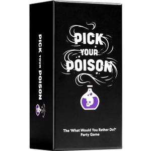 Pick Your Poison Party Game - The What Would You Rather Do? Family Card Game for White Elephant Parties, Stocking Stuffers + Board Games Night with Friends