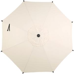 Abba Patio 9FT Lyon Outdoor Patio Umbrella Cover Replacement, 9 Sturdy Ribs UV Protection Waterproof for Garden Deck Backyard Pool,Only Umbrella Replacement Canopy,Beige