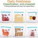 Sous Vide Bags 22 Pack Reusable Vacuum Food Storage Bags Kit, with 3 Sizes Vacuum Food Bags,1 Hand Pump, 4 Sealing Clips for Food Storage and Sous Vide Cooking