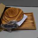 6 PCS Wood Tier Cupcake Display Stand Tower, Dessert Table Display Set, Party Food Display Stand Trays,Treat Candy Table Displays Set,3 Tiered Serving Trays for Party,Cake Stand Set,Cookie Display