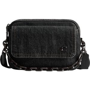 Coach Mens Charter Flap Crossbody 24 (Medium, Denim/Washed Black)